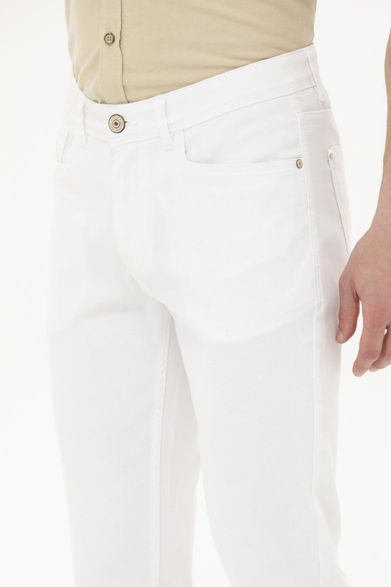 Erkek Beyaz Kanvas / Chino Pantolon - 50266049022
