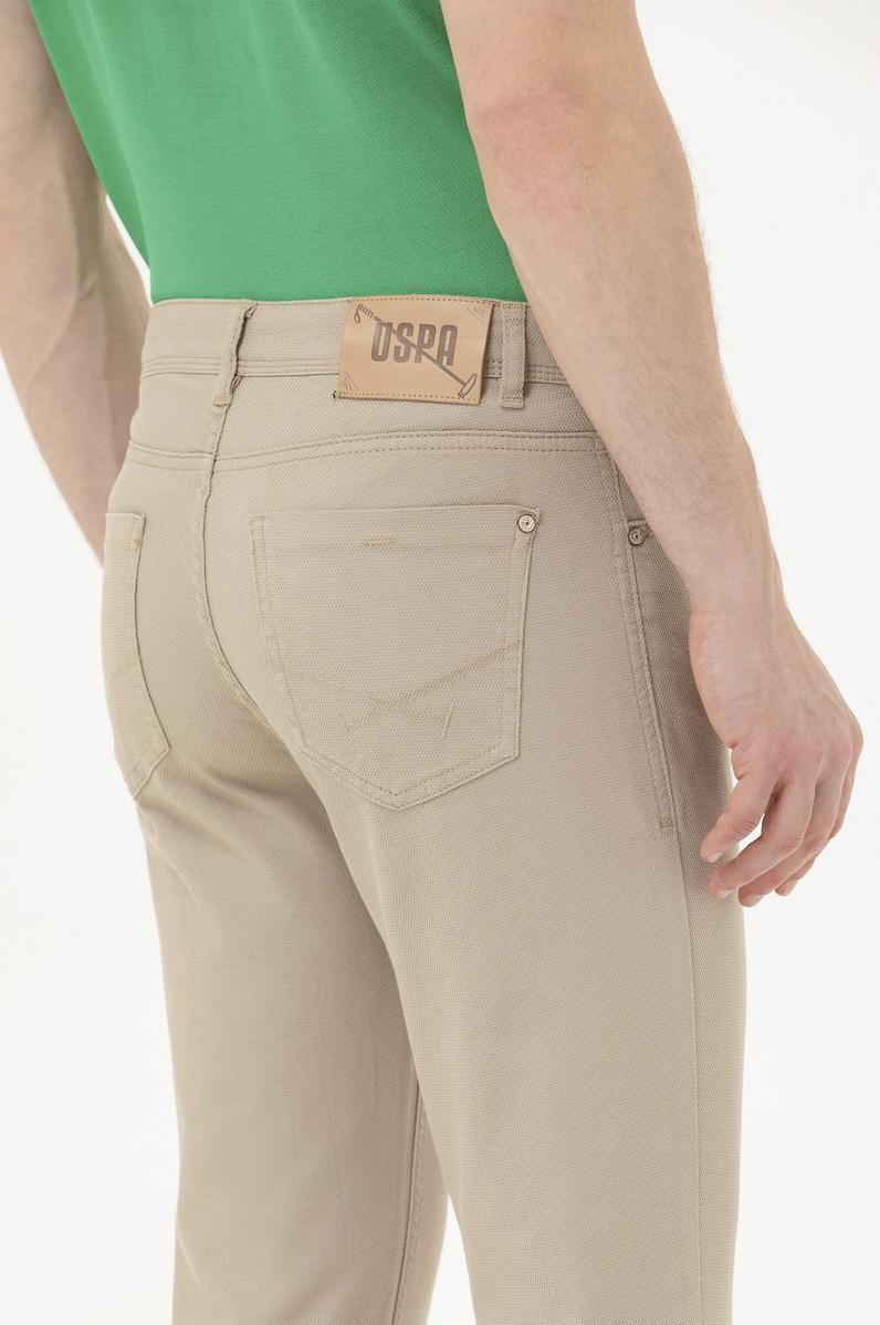 Erkek Slim Fit Haki Kanvas / Chino Pantolon