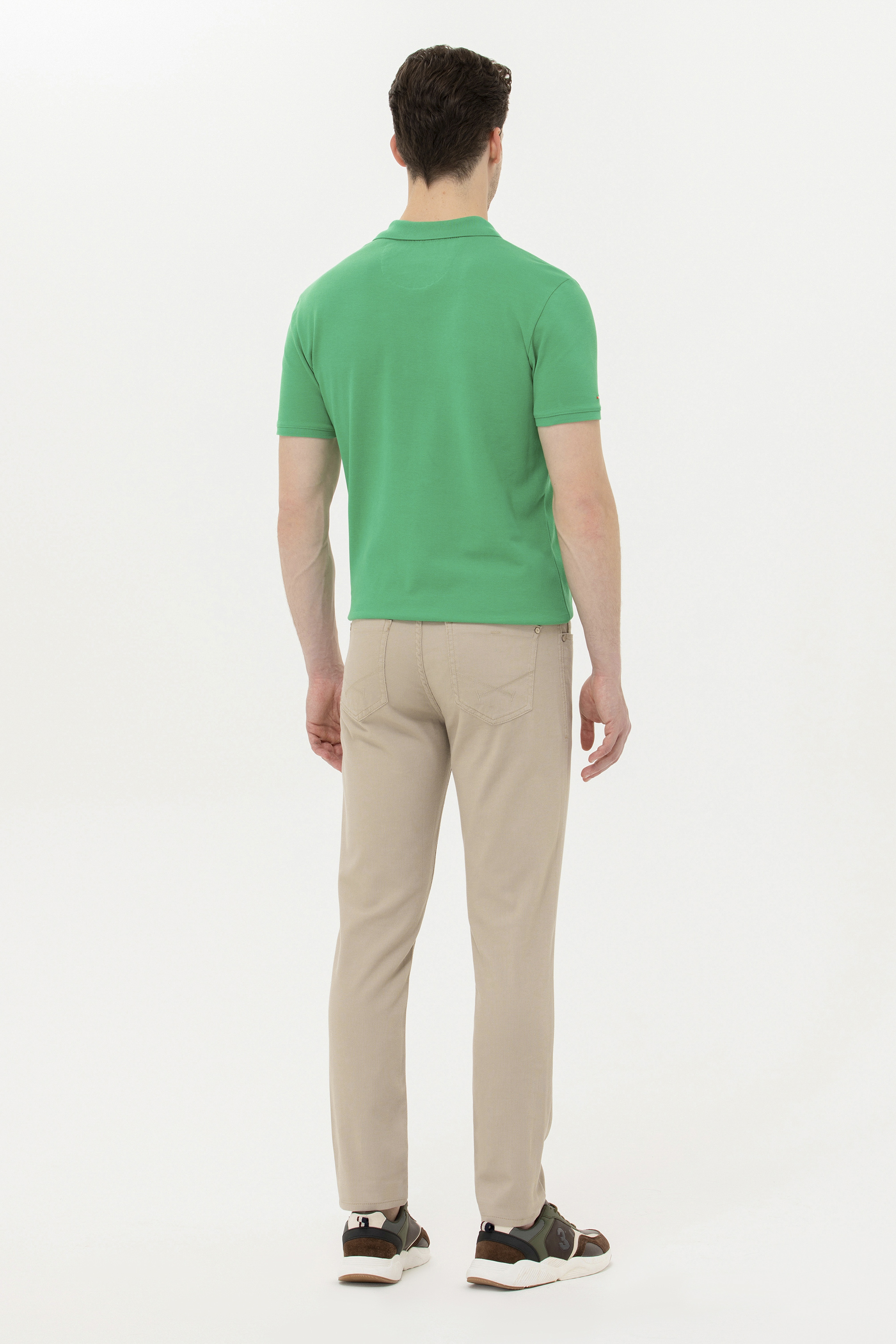Erkek Slim Fit Haki Kanvas / Chino Pantolon - Image 4