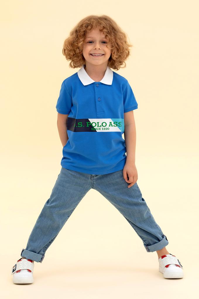 Erkek Çocuk Saks Polo Yaka Tişört