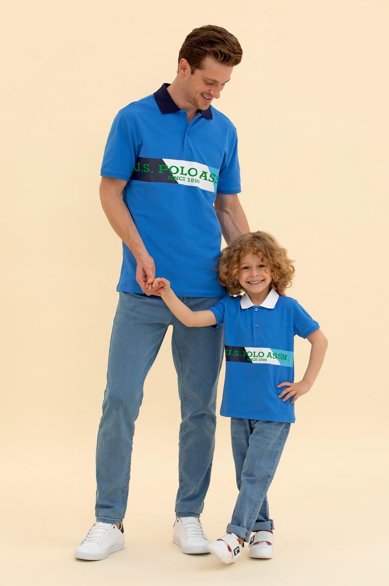 Erkek Çocuk Saks Polo Yaka Tişört