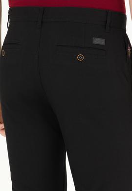 Erkek Slim Fit Siyah Kanvas / Chino Pantolon - 50266090012