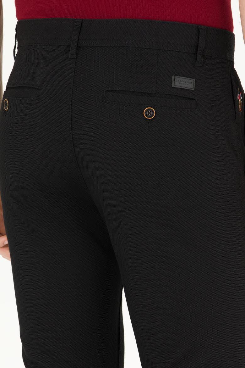 Erkek Slim Fit Siyah Kanvas / Chino Pantolon - 50266090012