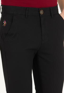 Erkek Slim Fit Siyah Kanvas / Chino Pantolon - 50266090012