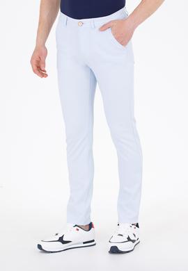 Erkek Slim Fit Açık Mavi Kanvas Pantolon - 50266090022