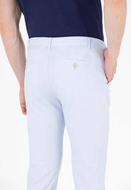Erkek Slim Fit Açık Mavi Kanvas Pantolon - 50266090022