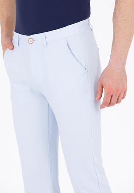 Erkek Slim Fit Açık Mavi Kanvas Pantolon - 50266090022