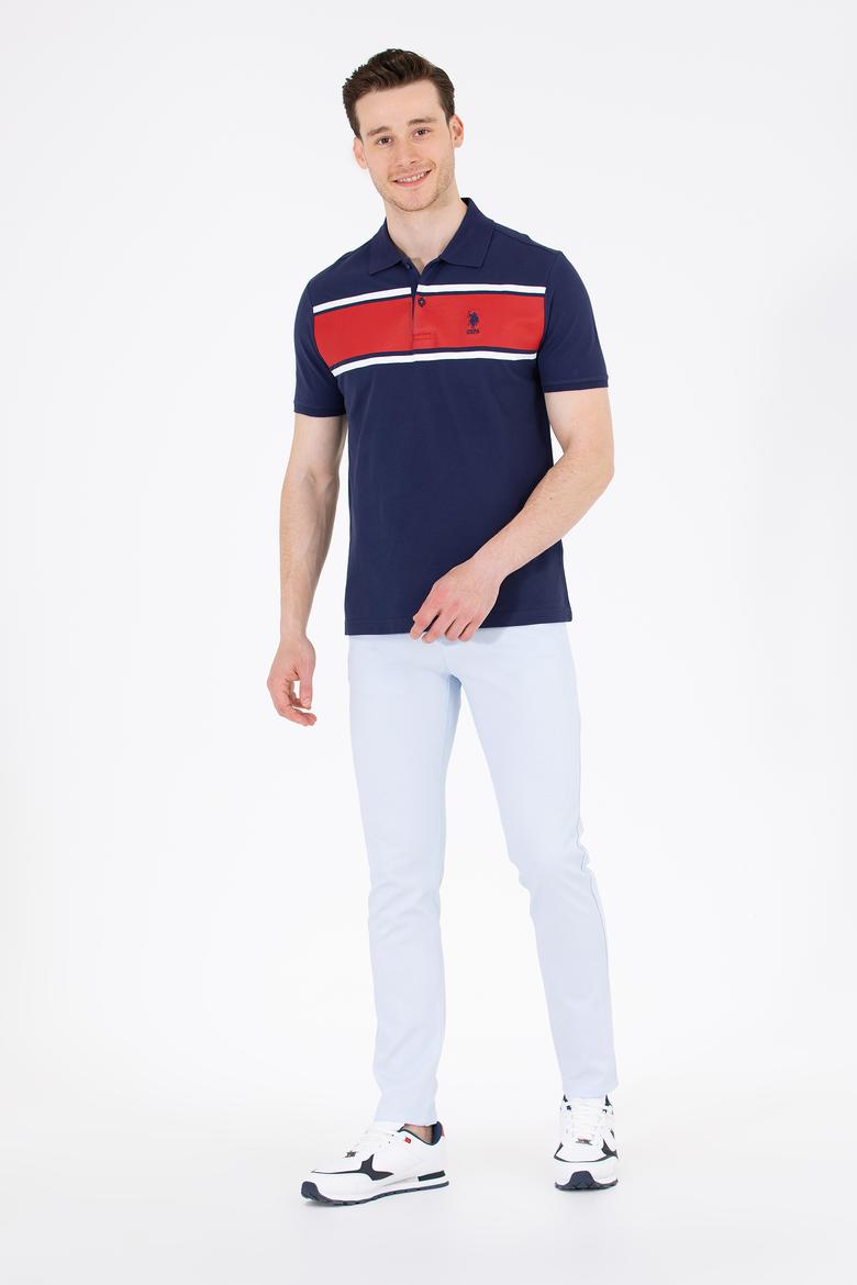 Erkek Slim Fit Açık Mavi Kanvas Pantolon - 50266090022