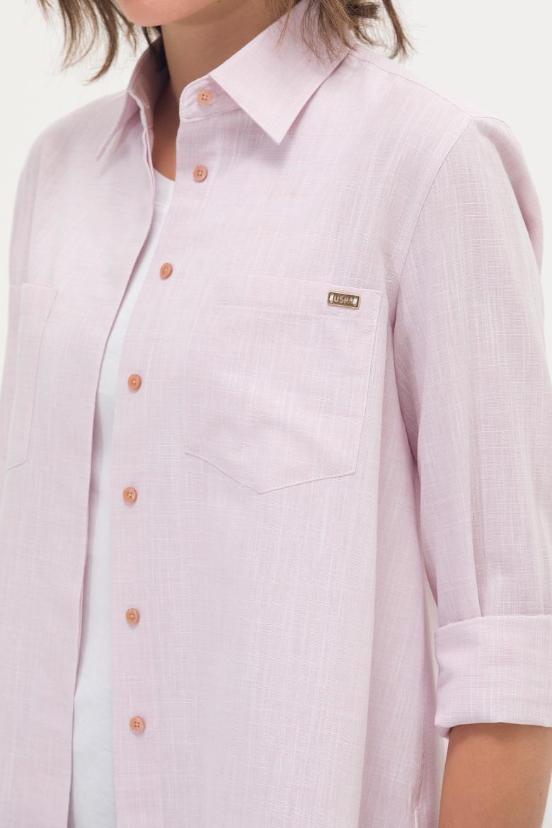 Kadın Pudra Uzun Kollu Gömlek - 50270264005
