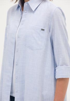 Kadın Açık Mavi Uzun Kollu Gömlek - 50270264015
