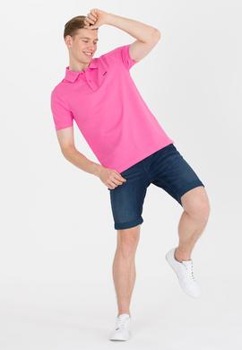 Erkek Pembe Basic Polo Yaka Tişört - 50264892148