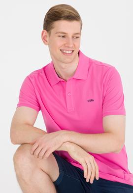 Erkek Pembe Basic Polo Yaka Tişört - 50264892148