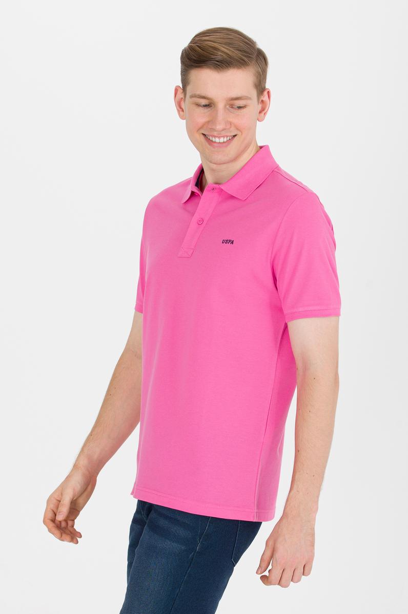 Erkek Pembe Basic Polo Yaka Tişört