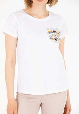 Kadın Beyaz Tişört - 50271647014