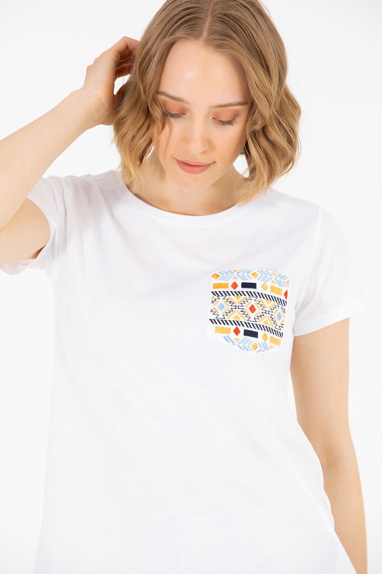Kadın Beyaz Tişört - 50271647014