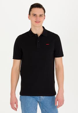 Erkek Siyah Basic Polo Yaka Tişört - 50264892018