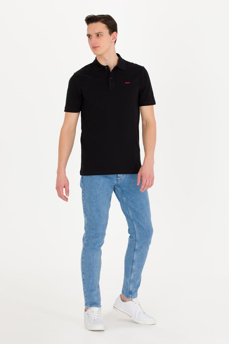 Erkek Siyah Basic Polo Yaka Tişört - 50264892018