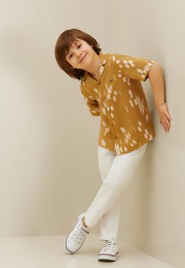 Erkek Çocuk Beyaz Kanvas Pantolon - 50263986023