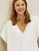 Kadın Ekru V Yaka Kazak