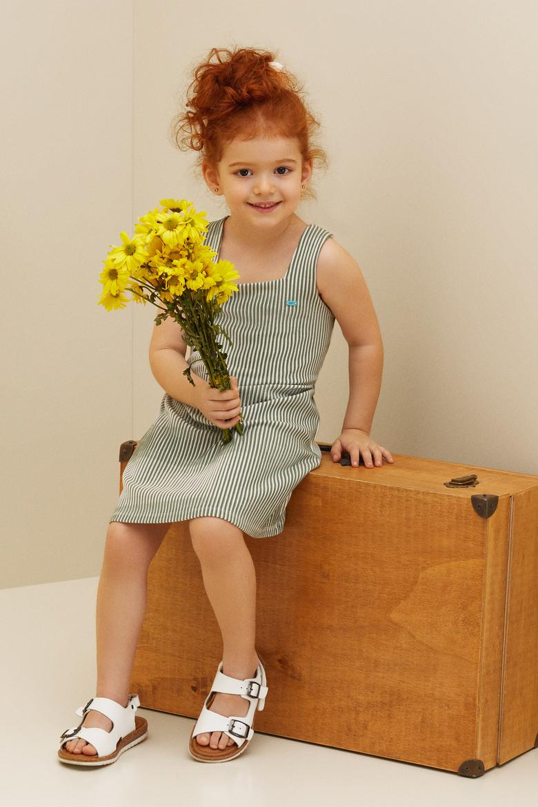 Kız Çocuk Mint Örme Elbise