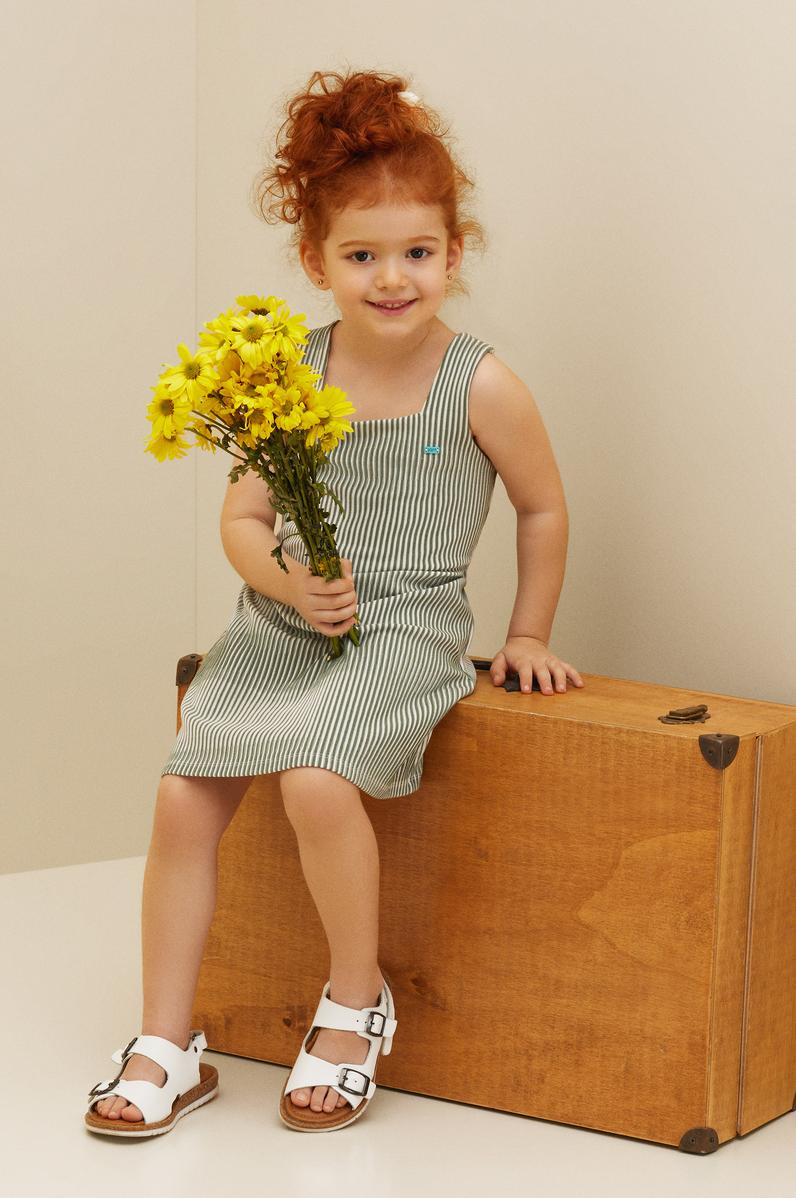 Kız Çocuk Mint Örme Elbise