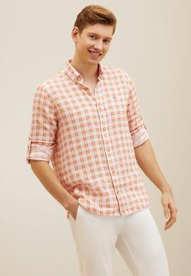 Erkek Kareli Kiremit Gömlek - 50263337023