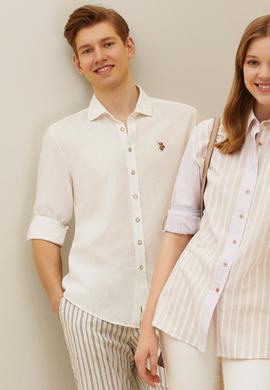 Erkek Beyaz Uzun Kollu Basic Gömlek - 50262880008