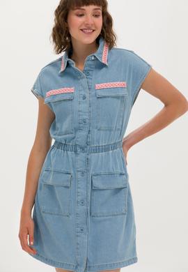 Kadın Mavi Jean Elbise - 50263052005