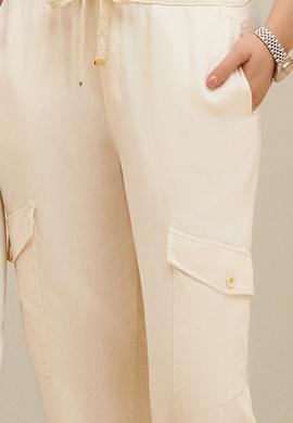Kadın Krem Pantolon - 50263193007