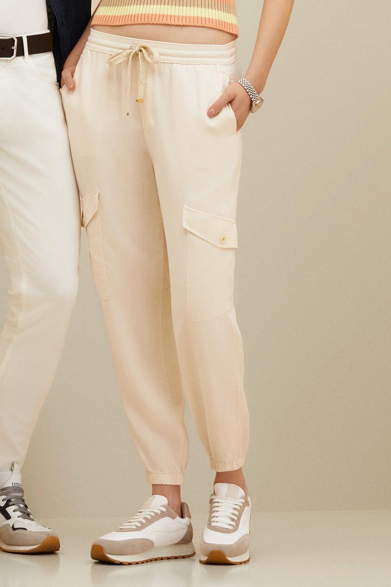 Kadın Krem Pantolon - 50263193007