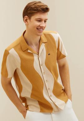 Erkek Camel Kısa Kollu Gömlek - 50263325008