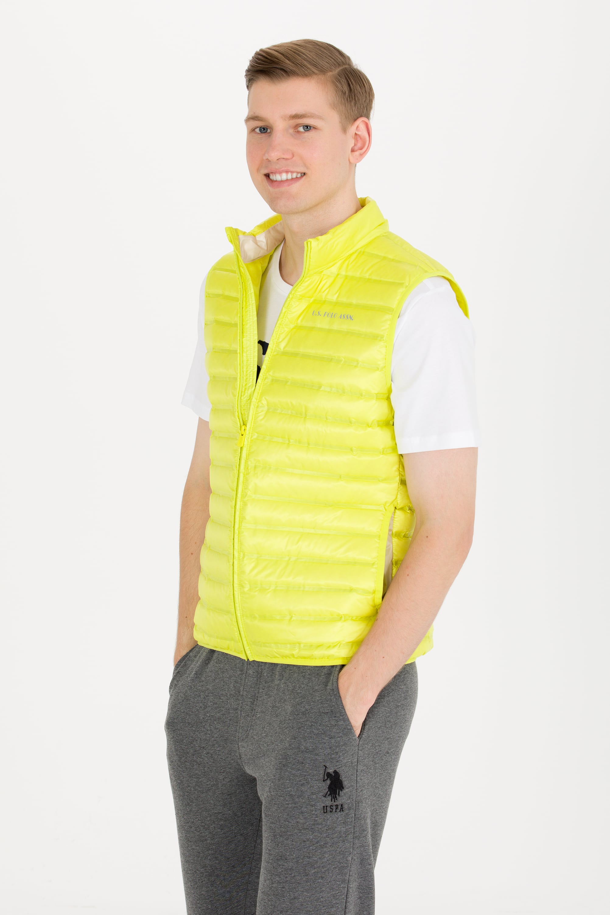 Erkek Neon Sarı Yelek