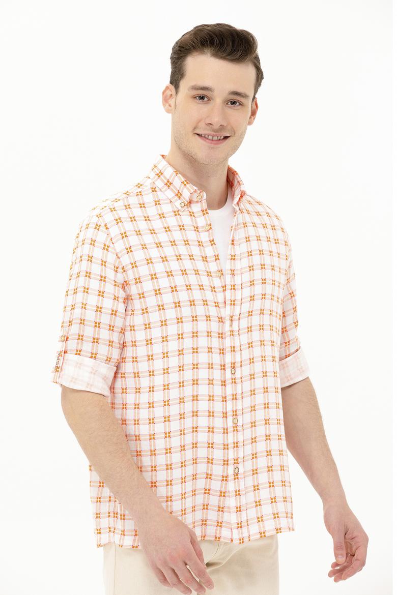 Erkek Kareli Kiremit Gömlek - 50263337023