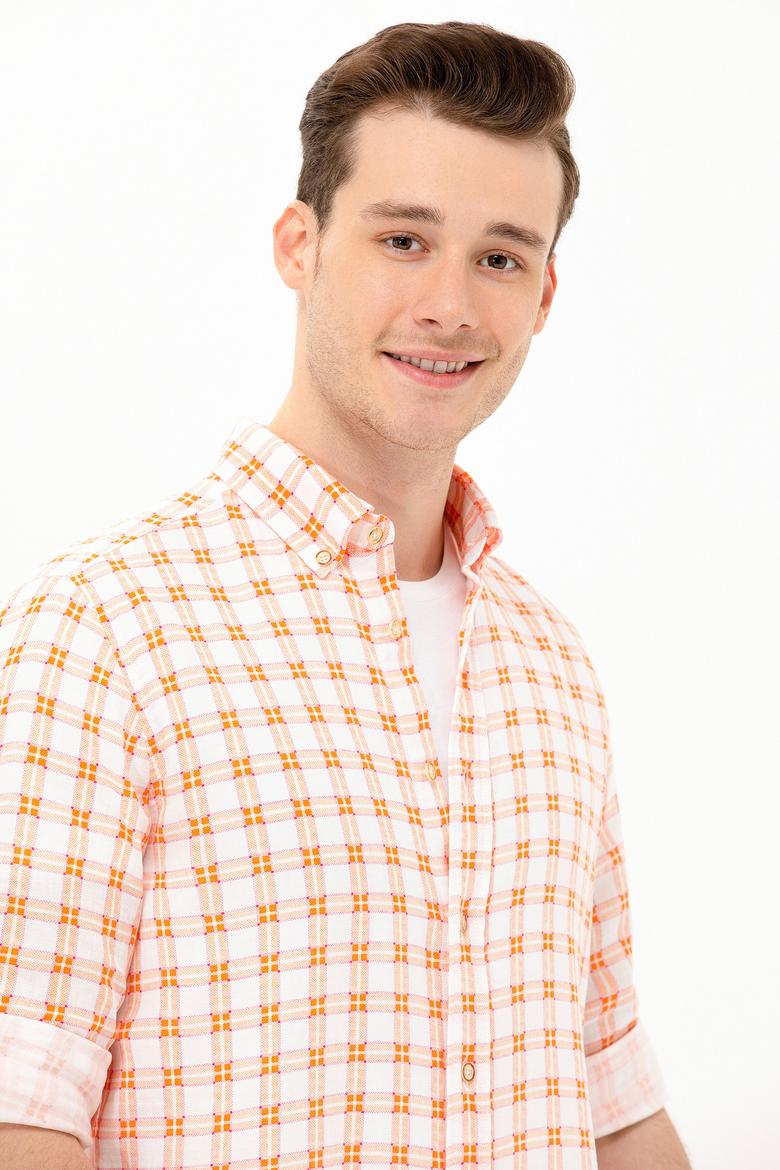Erkek Kareli Kiremit Gömlek - 50263337023