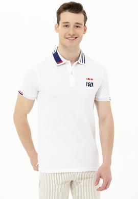 Erkek Beyaz Polo Yaka Tişört - 50263389023