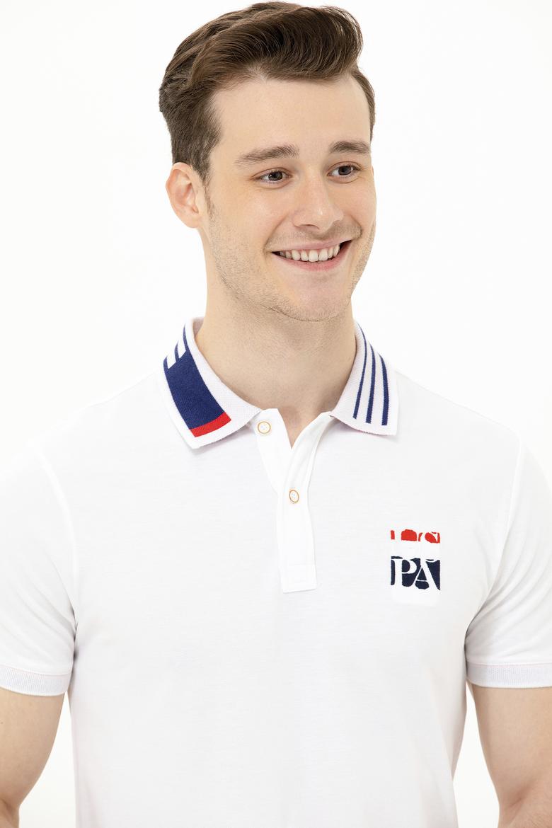 Erkek Beyaz Polo Yaka Tişört - 50263389023