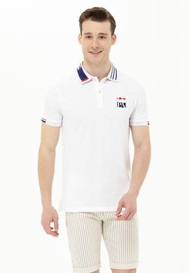 Erkek Beyaz Polo Yaka Tişört - 50263389023