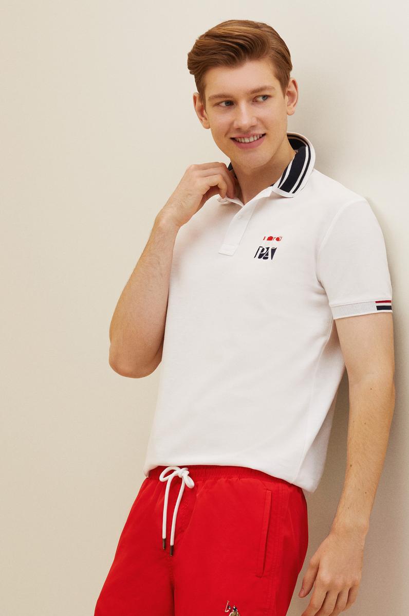 Erkek Beyaz Polo Yaka Tişört
