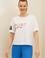 Kadın Beyaz Bisiklet Yaka Tişört