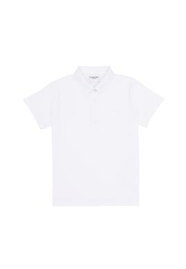 Kız Çocuk Beyaz Basic Polo Yaka Tişört - 50271864002