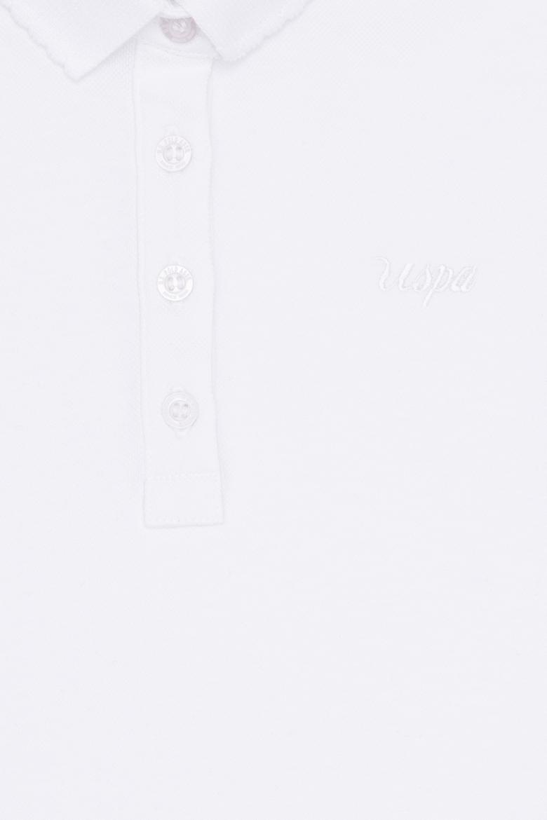 Kız Çocuk Beyaz Basic Polo Yaka Tişört - 50271864002