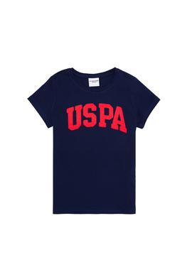 Kız Çocuk Lacivert Basic Bisiklet Yaka Tişört - 50276874033