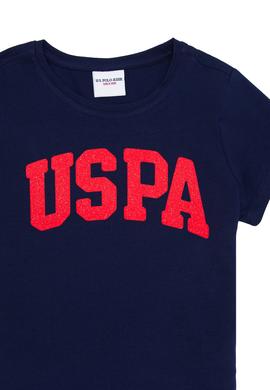 Kız Çocuk Lacivert Basic Bisiklet Yaka Tişört - 50276874033