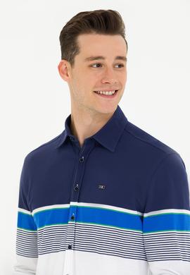 Erkek Lacivert Uzun Kollu Gömlek - 50267368014