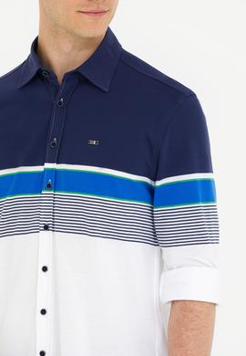 Erkek Lacivert Uzun Kollu Gömlek - 50267368014