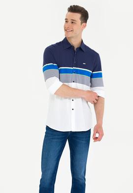 Erkek Lacivert Uzun Kollu Gömlek - 50267368014