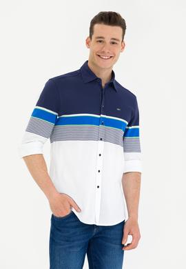 Erkek Lacivert Uzun Kollu Gömlek - 50267368014