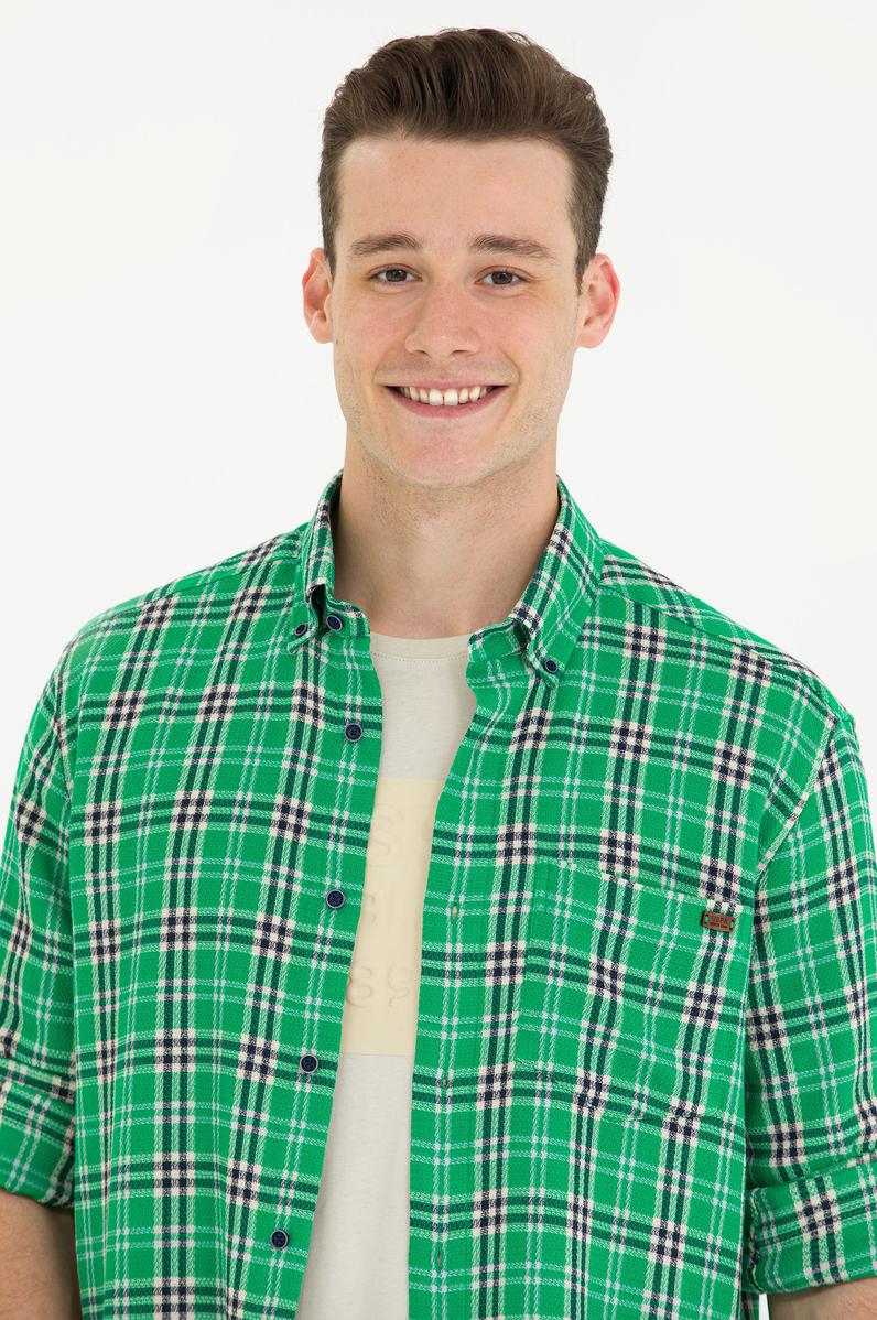 Erkek Oduncu Yeşil Gömlek