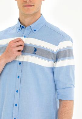 Erkek Saks Uzun Kollu Gömlek - 50264397012