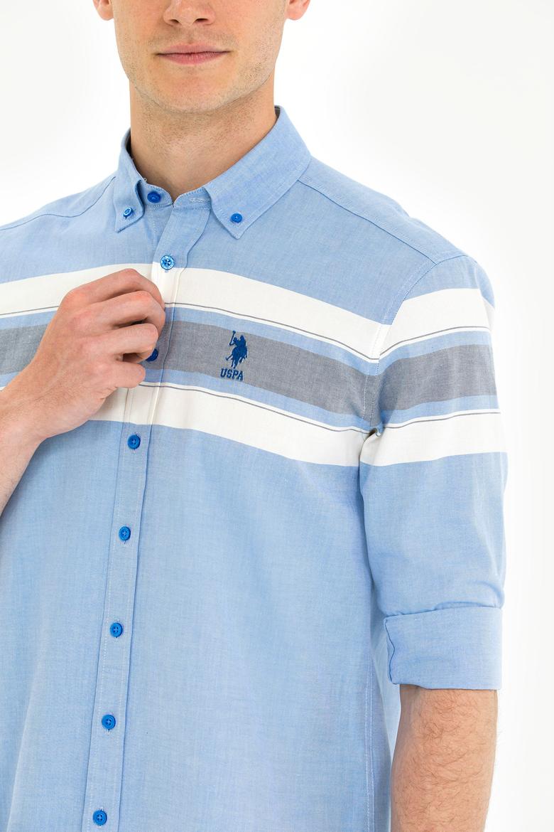 Erkek Saks Uzun Kollu Gömlek - 50264397012